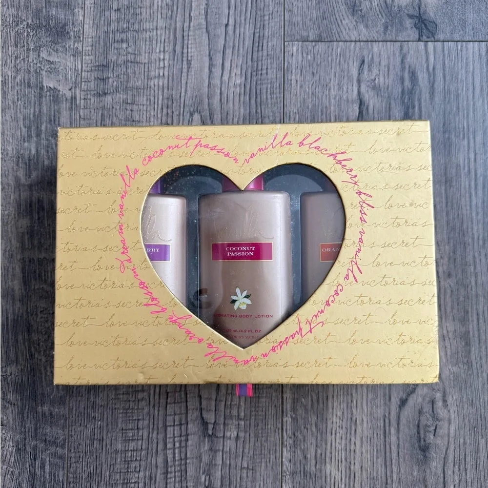 Victoria’s Secret Rare Vanilla Lotion Set of 3 with Collector Box